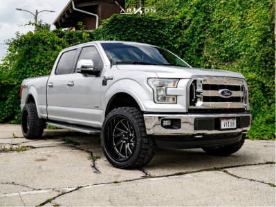 2016 Ford F-150 - 22x12 -51mm - ARKON OFF-ROAD Kennedy - Leveling Kit - 33" x 12.5"
