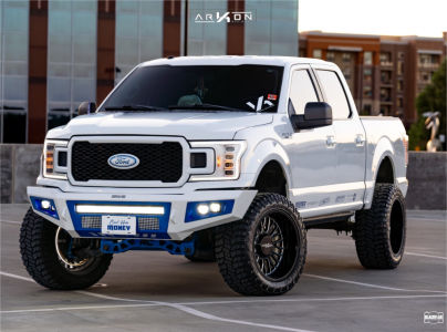 1 2018 F 150 Ford Xl Rough Country Suspension Lift 6in Arkon Off Road Athos Black Milled