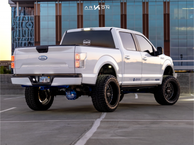 1 2018 F 150 Ford Xl Rough Country Suspension Lift 6in Arkon Off Road Athos Black Milled