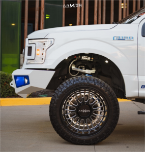 1 2018 F 150 Ford Xl Rough Country Suspension Lift 6in Arkon Off Road Athos Black Milled