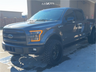2015 Ford F-150 - 22x12 -51mm - ARKON OFF-ROAD Caesar - Leveling Kit - 33" x 12.5"