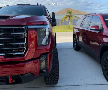 1 2024 Sierra 3500 Hd Gmc At4 Readylift Suspension Lift 3in Arkon Off Road Roosevelt Black Milled