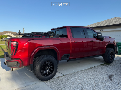 1 2024 Sierra 3500 Hd Gmc At4 Readylift Suspension Lift 3in Arkon Off Road Roosevelt Black Milled