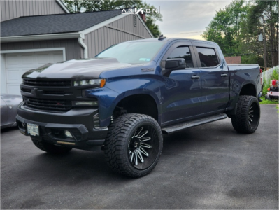 1 2021 Silverado 1500 Chevrolet Rst Rough Country Suspension Lift 7in Arkon Off Road Armstrong Black Milled