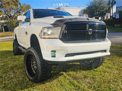 2017 Ram 1500 - 22x12 -51mm - ARKON OFF-ROAD Alexander - Suspension Lift 10" - 37" x 13.5"