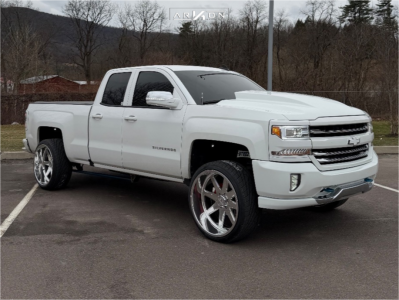 2018 Chevrolet Silverado 1500 - 24x12 -51mm - ARKON FORGED Anvil - Suspension Lift 3.5" - 285/35R24