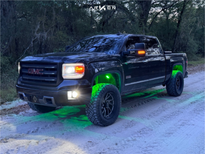 1 2015 Sierra 1500 Gmc Slt Unknown Leveling Kit Arkon Off Road Kennedy Black Milled