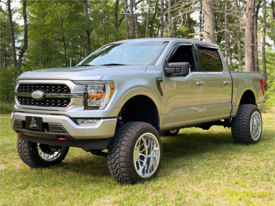 2022 Ford F-150 - 22x12 -51mm - ARKON FORGED Splicer - Suspension Lift 6" - 35" x 13.5"