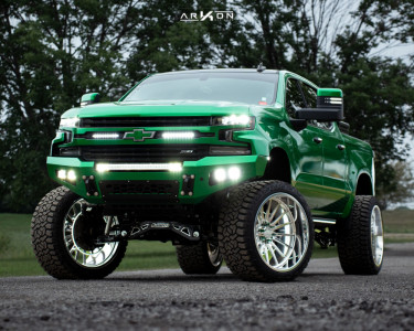 2021 Chevrolet Silverado 1500 RST - 26x14 -76mm - ARKON FORGED Nashville - Suspension Lift 9" - 37x14.5