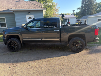 2017 Chevrolet Silverado 1500 - 22x12 -51mm - ARKON OFF-ROAD Churchill - Suspension Lift 3" - 33" x 12.5"