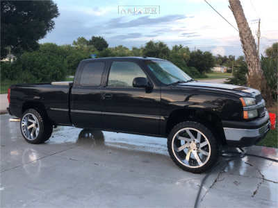2003 Chevrolet Silverado 1500 - 22x12 -51mm - ARKON OFF-ROAD Lincoln - Stock Suspension - 33" x 12.5"