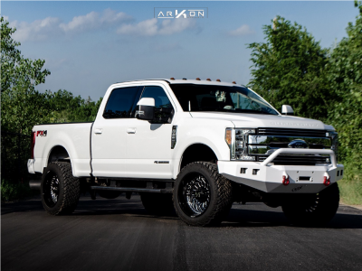 1 2017 F 250 Super Duty Ford Rancho Suspension Lift 3in Arkon Off Road Crown Series Victory Black