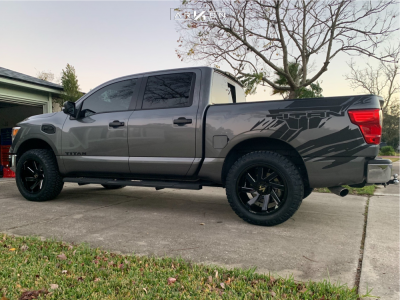 1 2017 Titan Nissan Rough Country Lowered 2f 4r Arkon Off Road Lincoln Black