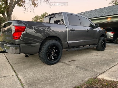 1 2017 Titan Nissan Rough Country Lowered 2f 4r Arkon Off Road Lincoln Black