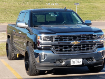 2018 Chevrolet Silverado 1500 - 22x12 -51mm - ARKON OFF-ROAD Cleopatra - Level 2" Drop Rear - 305/45R22