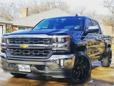 1 2018 Silverado 1500 Chevrolet Belltech Level 2in Drop Rear Arkon Off Road Cleopatra Black