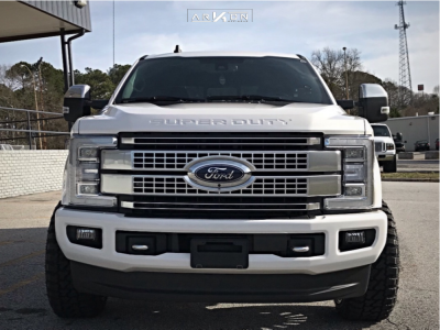 1 2019 F 250 Super Duty Ford Stock Level 2in Drop Rear Arkon Off Road Alexander Machined Black