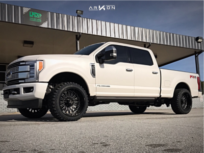 1 2019 F 250 Super Duty Ford Stock Level 2in Drop Rear Arkon Off Road Alexander Machined Black