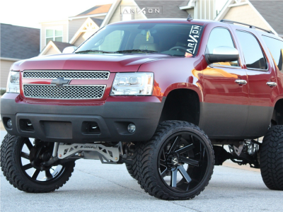 1 2011 Tahoe Chevrolet Mcgaughys Suspension Lift 9in Arkon Off Road Lincoln Machined Black
