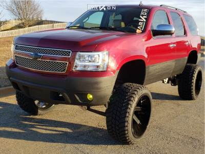 1 2011 Tahoe Chevrolet Mcgaughys Suspension Lift 9in Arkon Off Road Lincoln Machined Black