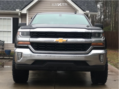 1 2017 Silverado 1500 Chevrolet Rough Country Suspension Lift 25in Arkon Off Road Lincoln Black
