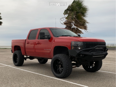 1 2008 Silverado 1500 Chevrolet Mcgaughys Suspension Lift 9in Arkon Off Road Cleopatra Black