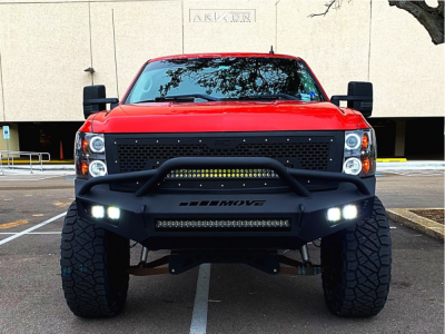 1 2008 Silverado 1500 Chevrolet Mcgaughys Suspension Lift 9in Arkon Off Road Cleopatra Black