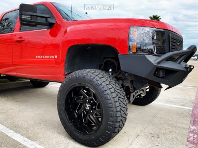 1 2008 Silverado 1500 Chevrolet Mcgaughys Suspension Lift 9in Arkon Off Road Cleopatra Black