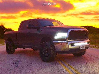 1 2016 2500 Ram Rough Country Leveling Kit Arkon Off Road Alexander Machined Black