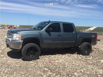 1 2012 Silverado 1500 Chevrolet Rough Country Suspension Lift 75in Arkon Off Road Cleopatra Black