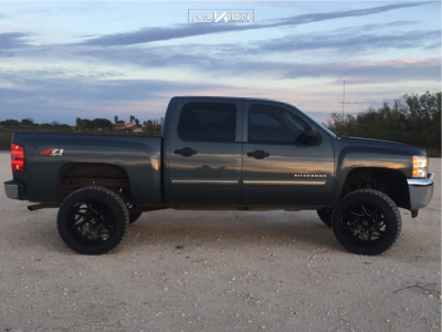 1 2012 Silverado 1500 Chevrolet Rough Country Suspension Lift 75in Arkon Off Road Cleopatra Black