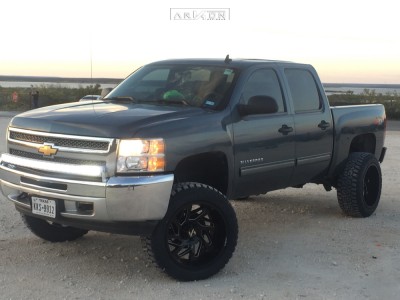 1 2012 Silverado 1500 Chevrolet Rough Country Suspension Lift 75in Arkon Off Road Cleopatra Black