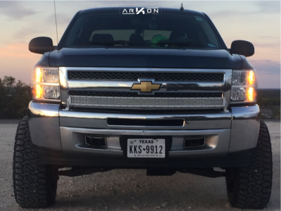 1 2012 Silverado 1500 Chevrolet Rough Country Suspension Lift 75in Arkon Off Road Cleopatra Black