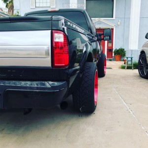 1 2012 F 250 Super Duty Ford Custom Lowered 2f 4r Arkon Off Road Crown Series Victory Red