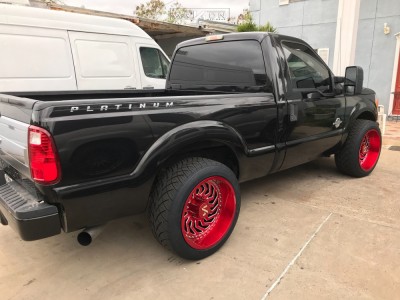 1 2012 F 250 Super Duty Ford Custom Lowered 2f 4r Arkon Off Road Crown Series Victory Red