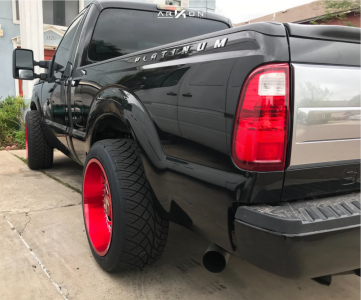 1 2012 F 250 Super Duty Ford Custom Lowered 2f 4r Arkon Off Road Crown Series Victory Red