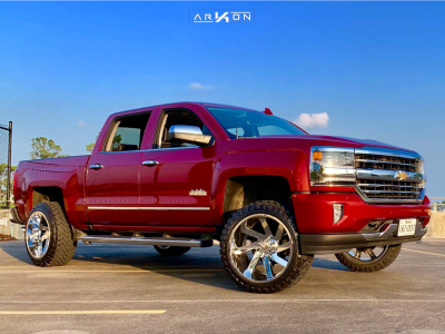 2018 Chevrolet Silverado 1500 - 22x12 -51mm - ARKON OFF-ROAD Lincoln - Suspension Lift 3.5" - 33" x 12.5"