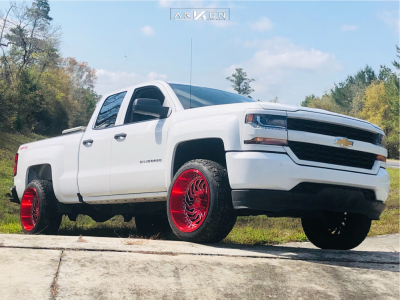 2017 Chevrolet Silverado 1500 - 22x12 -51mm - ARKON OFF-ROAD Crown Series Victory - Suspension Lift 2.5" - 285/45R22