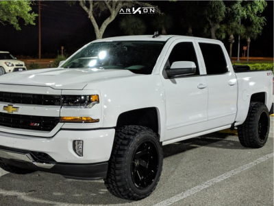 1 2018 Silverado 1500 Chevrolet Rough Country Leveling Kit Arkon Off Road Lincoln Black Milled