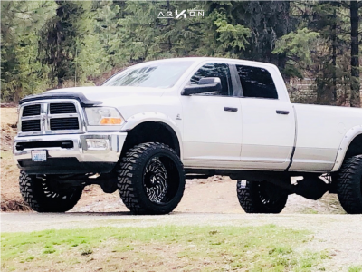 2011 Ram 3500 - 24x14 -81mm - ARKON OFF-ROAD Crown Series Victory - Suspension Lift 6" - 37" x 13.5"