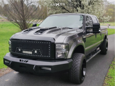 1 2009 F 250 Super Duty Ford Rough Country Leveling Kit Arkon Off Road Alexander Machined Black