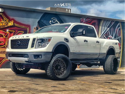 1 2017 Titan Xd Nissan Rough Country Suspension Lift 6in Arkon Off Road Crown Series Victory Black