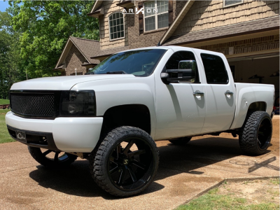 1 2008 Silverado 1500 Chevrolet Rough Country Suspension Lift 75in Arkon Off Road Lincoln Black