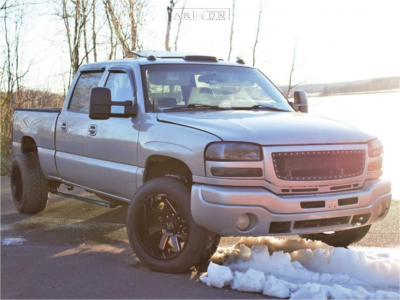 1 2006 Sierra 2500 Hd Gmc Rancho Level 2in Drop Rear Arkon Off Road Lincoln Black Milled