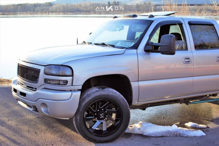 1 2006 Sierra 2500 Hd Gmc Rancho Level 2in Drop Rear Arkon Off Road Lincoln Black Milled