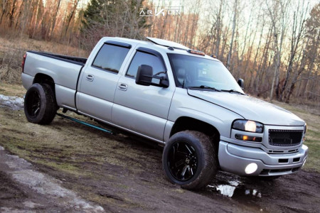 1 2006 Sierra 2500 Hd Gmc Rancho Level 2in Drop Rear Arkon Off Road Lincoln Black Milled