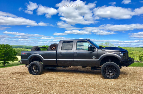 1 2015 F 350 Super Duty Ford Rough Country Suspension Lift 45in Arkon Off Road Alexander Black