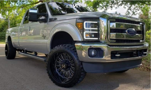 2015 Ford F-250 Super Duty - 22x12 -51mm - ARKON OFF-ROAD Alexander - Leveling Kit - 33" x 12.5"