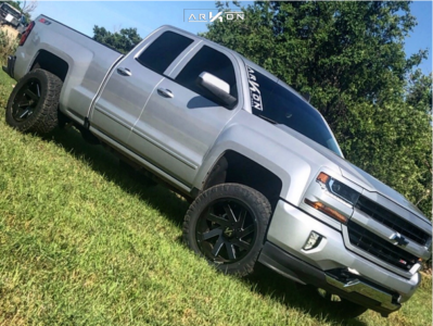 1 2017 Silverado 1500 Chevrolet Motofab Suspension Lift 25in Arkon Off Road Lincoln Machined Black