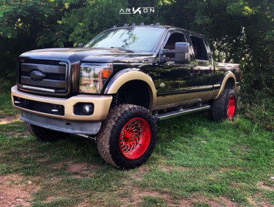 2014 Ford F-250 Super Duty - 22x12 -51mm - ARKON OFF-ROAD Crown Series Victory - Suspension Lift 6" - 37" x 13.5"